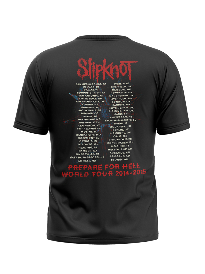 SLIPKNOT MEN'S TEE : PREPARE FOR HELL 2014-2015 TOUR – stagediving