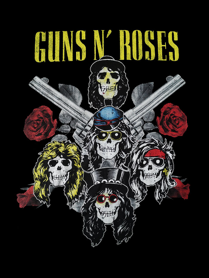 GUNS N ROSES MENS TEE PISTOLS ROSES Stagediving